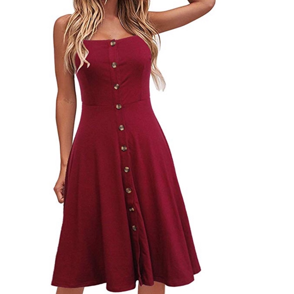 Button Down Midi Sundress